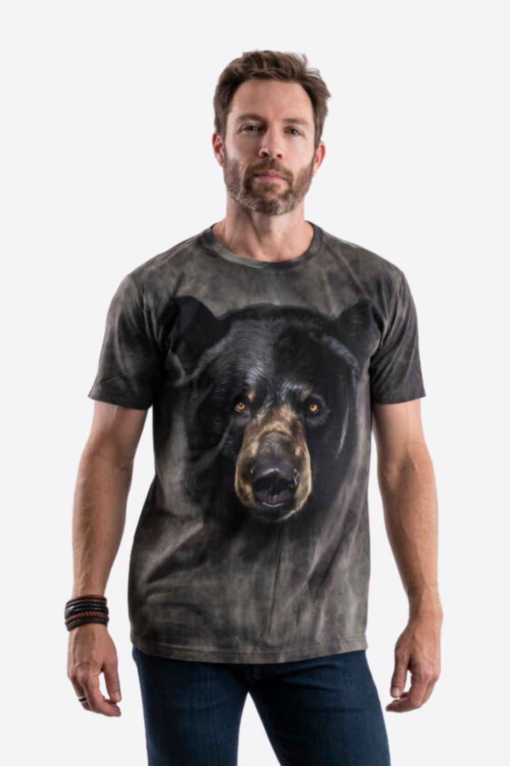 Bear Face North American and Zoo Animal Print T-Shirt (Adults)
