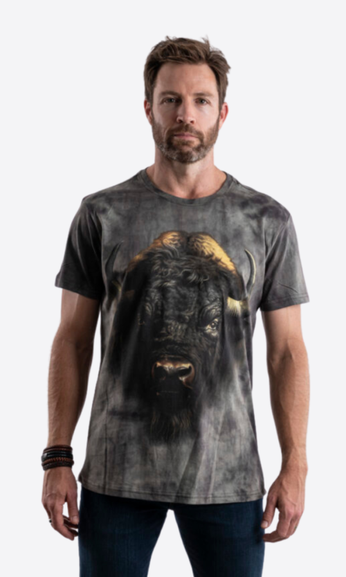 Bison North American and Zoo Animal Print T-Shirt (Adults)