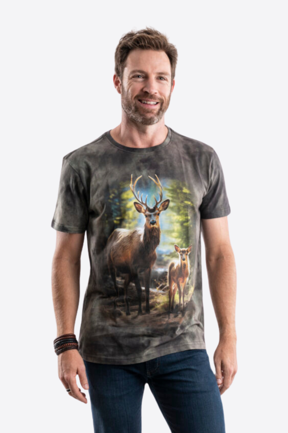 Elk North American and Zoo Animal Print T-Shirt (Adults)