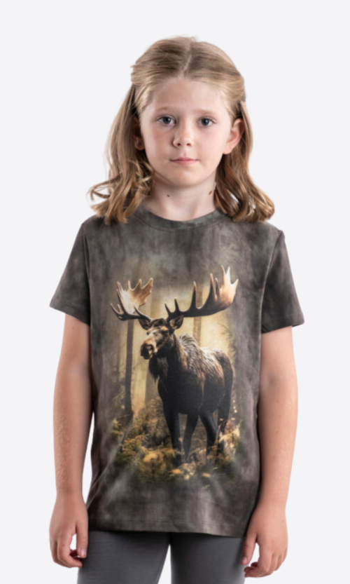 Moose North American and Zoo Animal Print T-Shirt (Youth)