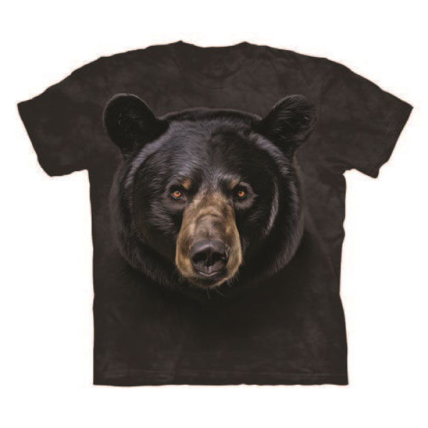 Bear Face North American and Zoo Animal Print T-Shirt (Adults) - Image 2