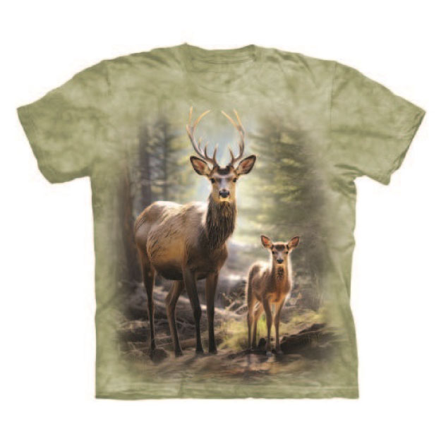 Elk North American and Zoo Animal Print T-Shirt (Adults) - Image 2